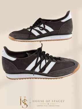 Adidas Original Dragon Brown Nylon Suede Retro Sneakers Mens 8 Womens 9